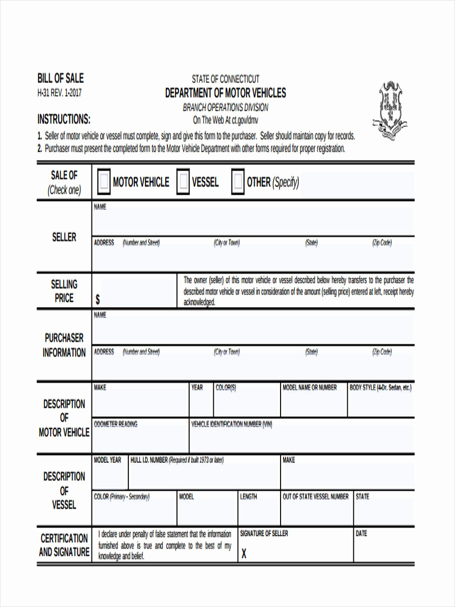 Bill Of Sales form Unique Business Bill Of Sale forms 7 Free Documents In Word Pdf