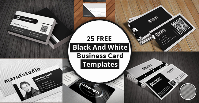 free black and white business card templates
