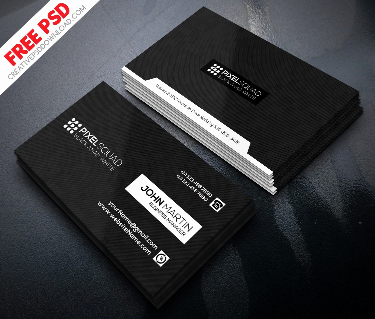 Black and White Business Cards Inspirational Corporate Black and White Business Card Freebie