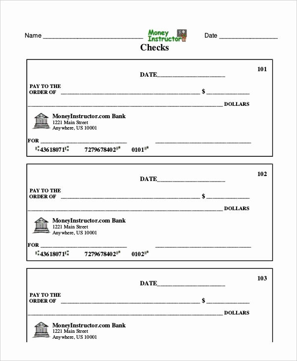 Blank Business Check Template Elegant Blank Check Template Pdf Free Download Aashe