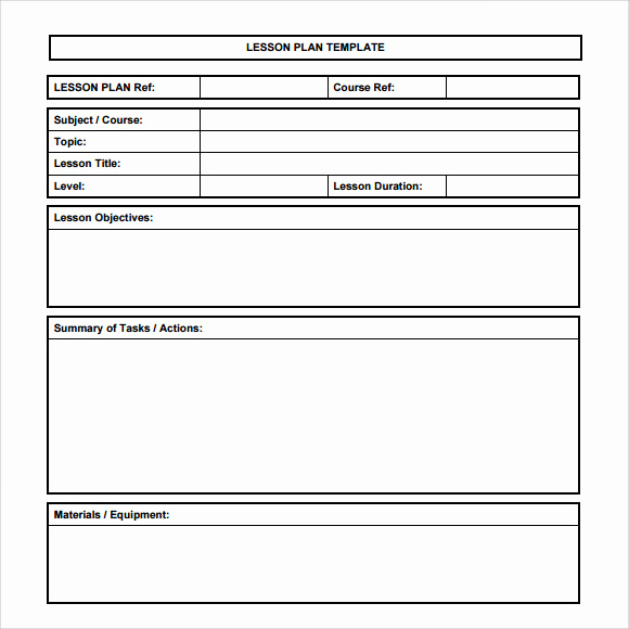 Blank Business Plan Template Word Elegant 7 Printable Lesson Plan Templates to Download