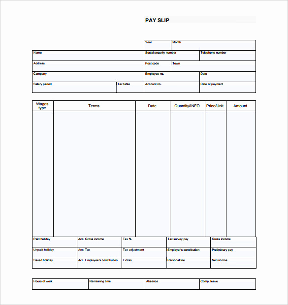 Blank Check Template Pdf Elegant 24 Pay Stub Templates Samples Examples &amp; formats