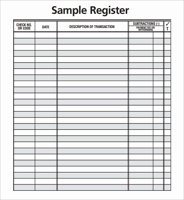 Blank Check Template Pdf Fresh 6 Free Blank Business Checkbook Register Template Excel