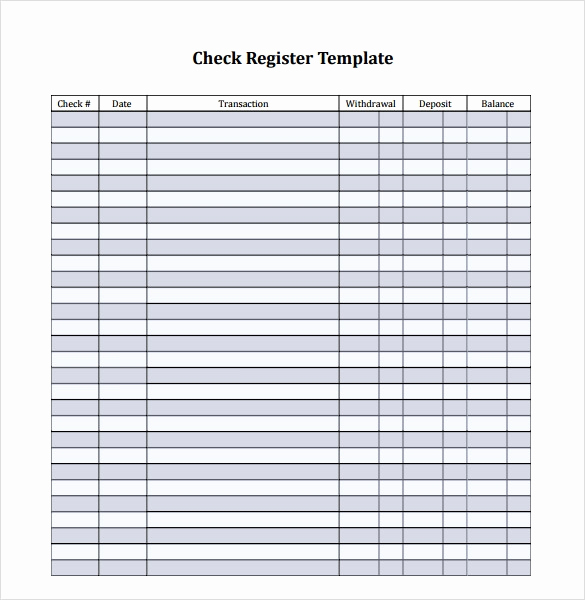 Blank Check Template Pdf Luxury Sample Check Register Template 7 Documents In Pdf Word