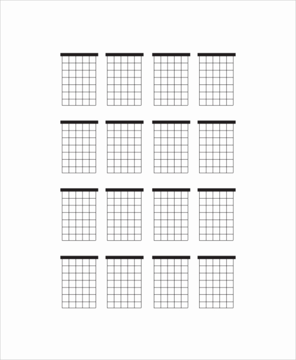 sample blank guitar chord chart