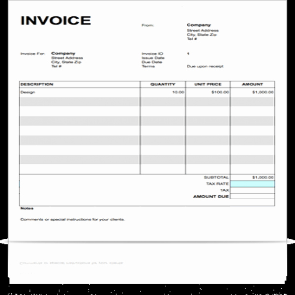 Blank Invoice Template Google Docs Beautiful Free Printable Blank Invoice Templates