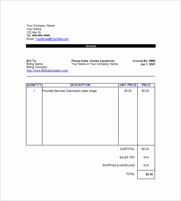 Blank Invoice Template Google Docs Best Of Google Invoice Template 25 Free Word Excel Pdf format