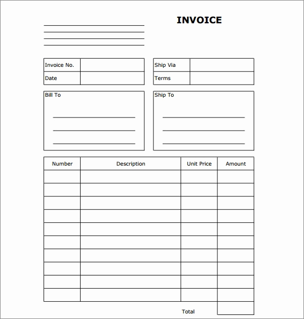 Blank Invoice Template Google Docs Inspirational 53 Blank Invoice Template Word Google Docs Google Sheets