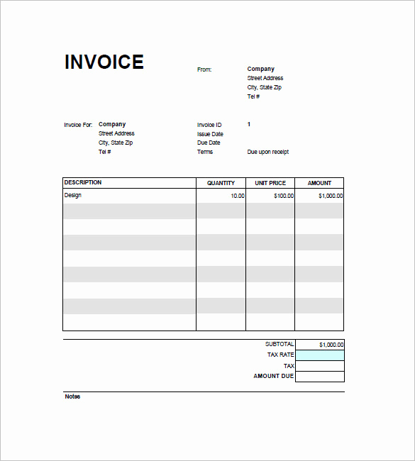 Blank Invoice Template Google Docs Inspirational Google Invoice Template 25 Free Word Excel Pdf format