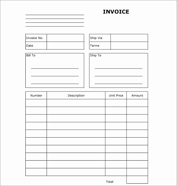 Blank Invoice Template Google Docs Unique Invoice Template Google Docs Editable Free Download