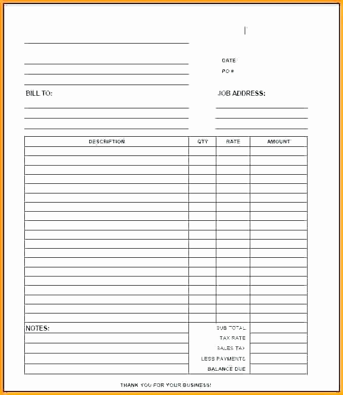 Blank Invoice Template Pdf Inspirational Free Blank Invoices Onlineblueprintprinting
