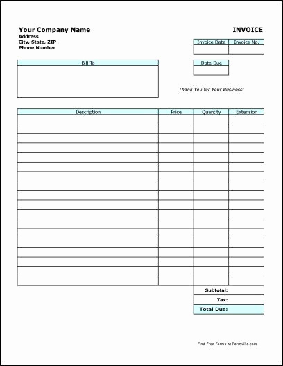 Blank Invoice Template Pdf Luxury Download form Free Invoice Template
