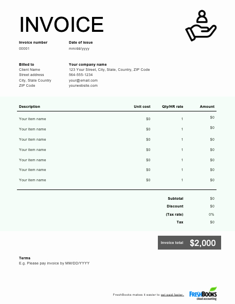Blank Invoice Template Word Elegant Services Rendered Invoice Template Free Download