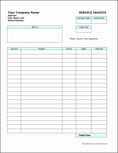 Blank Invoice Template Word Fresh Free Blank Invoice form