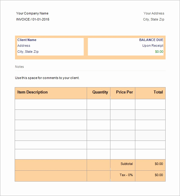 Blank Invoice Template Word Lovely 53 Blank Invoice Template Word Google Docs Google Sheets
