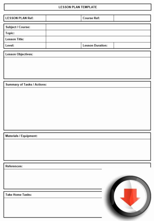 Blank Lesson Plan Template Pdf Awesome Printable Lesson Plan Template In Pdf format