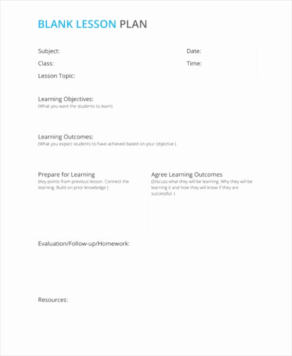 Blank Lesson Plan Template Pdf Best Of 6 Math Lesson Plan Template Free Sample Example format