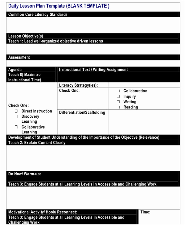Blank Lesson Plan Template Pdf Lovely 40 Lesson Plan Templates In Pdf