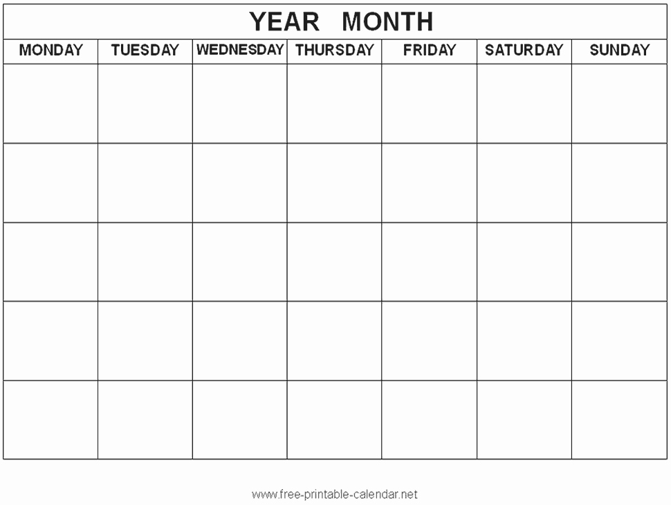 Blank Monthly Calendar Pdf Inspirational Blank Calendars Dc Design