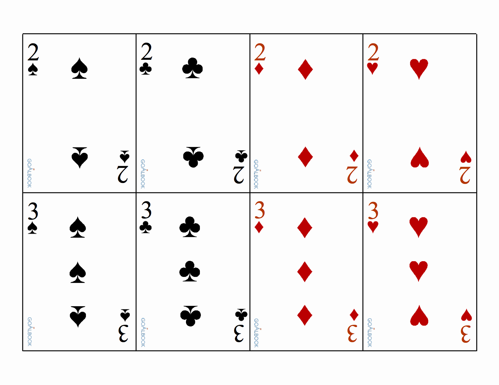 Blank Playing Card Template Best Of 17 Free Printable Playing Cards