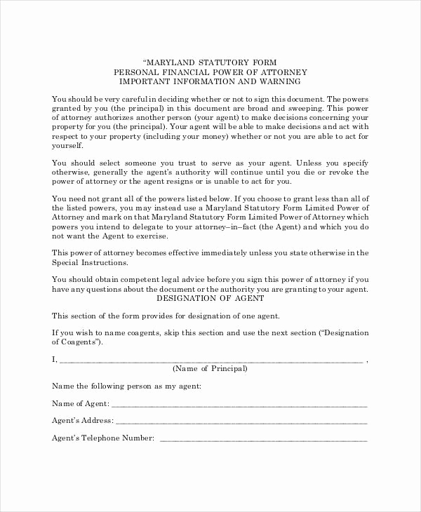 free power of attorney forms