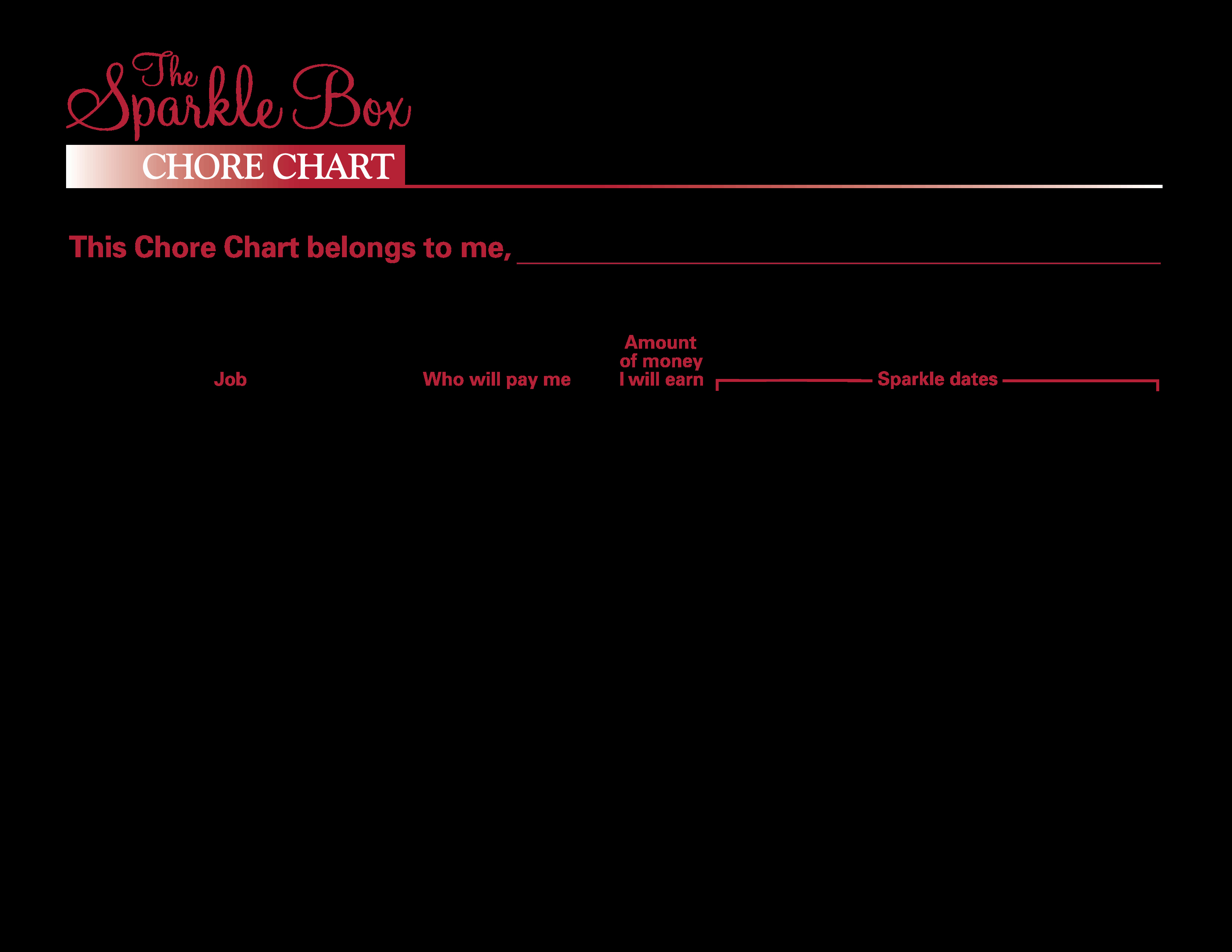 Blank Printable Chore Charts Luxury Free Blank Printable Chore Chart