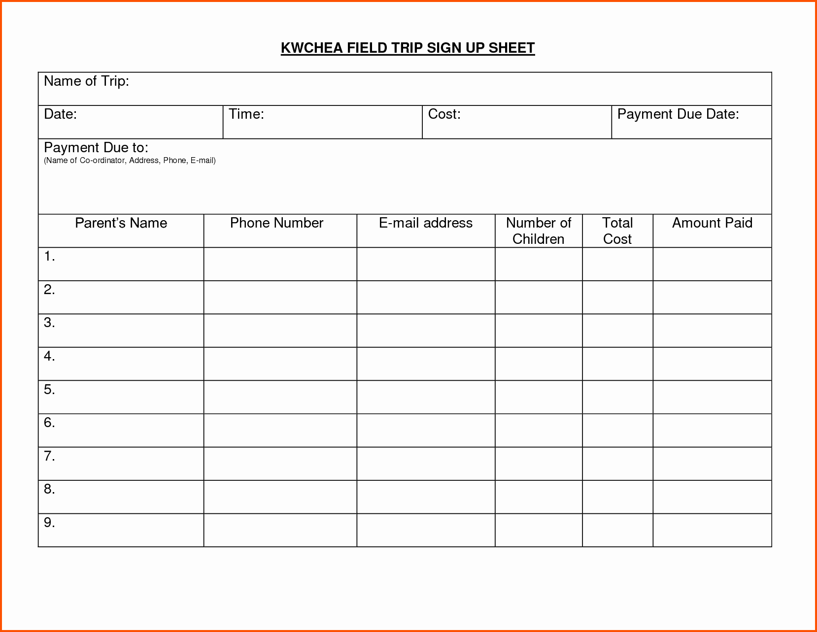 Blank Sign In Sheet New 8 Blank Sign In Sheet