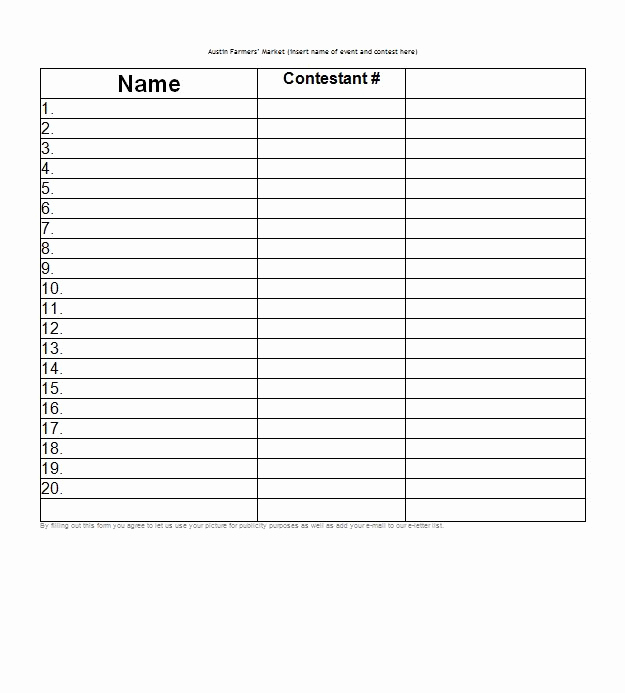 Blank Sign In Sheet Unique 40 Sign Up Sheet Sign In Sheet Templates Word &amp; Excel
