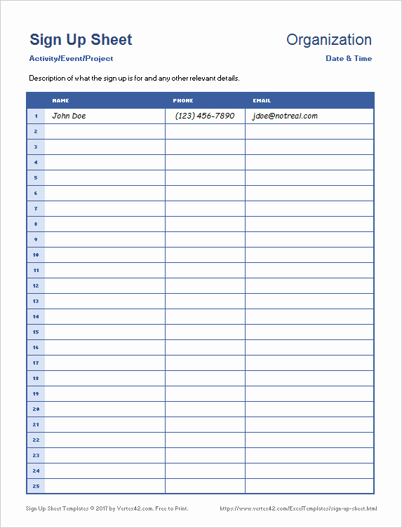 Blank Sign Up Sheet Luxury Sign Up Sheets Potluck Sign Up Sheet