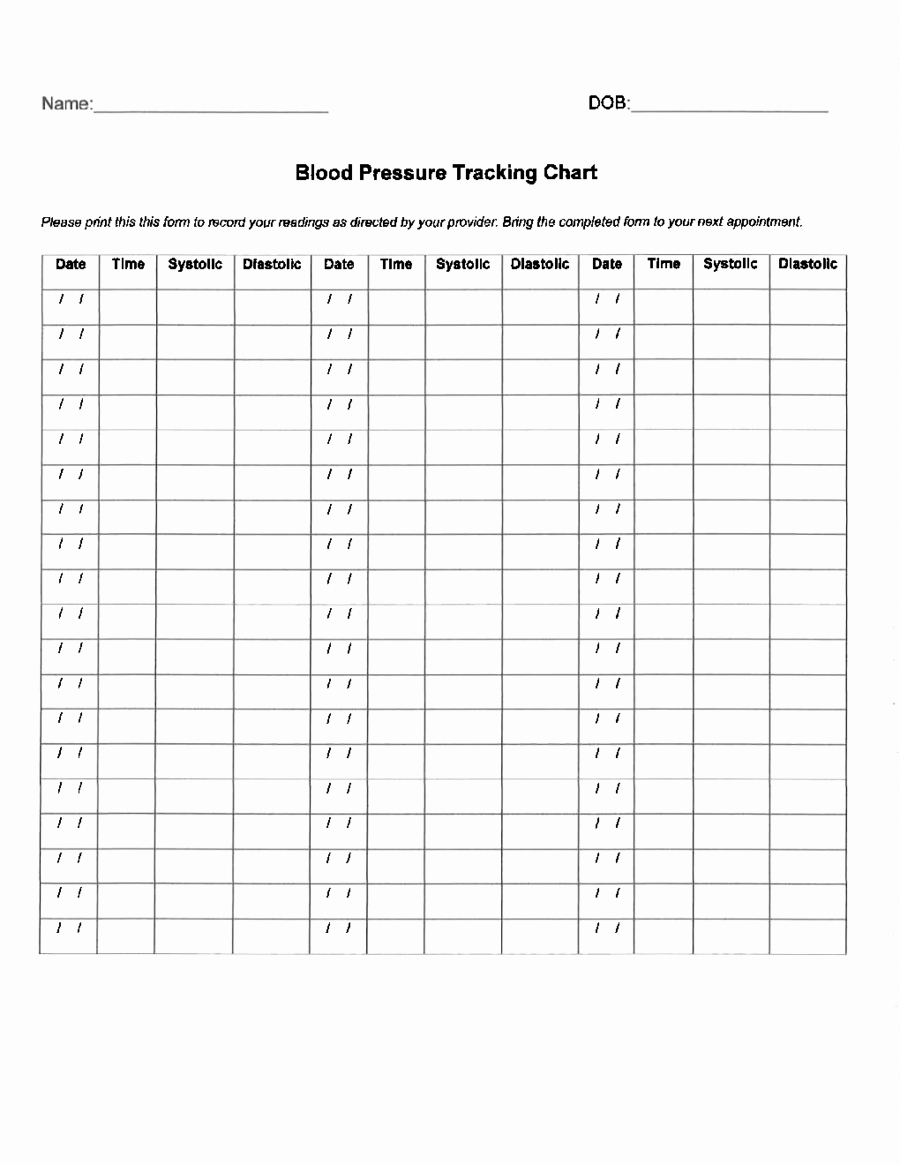 Blood Pressure Recording Chart Lovely 2019 Blood Pressure Log Chart Fillable Printable Pdf