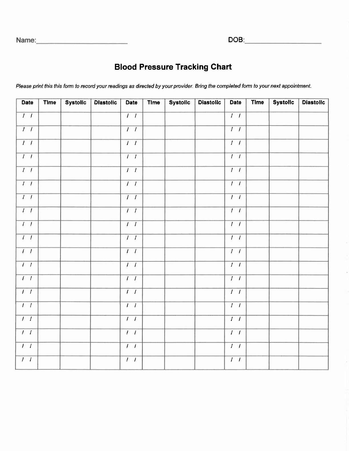 Blood Pressure Recording Chart New Daily Blood Pressure Log Edit Fill Sign Line