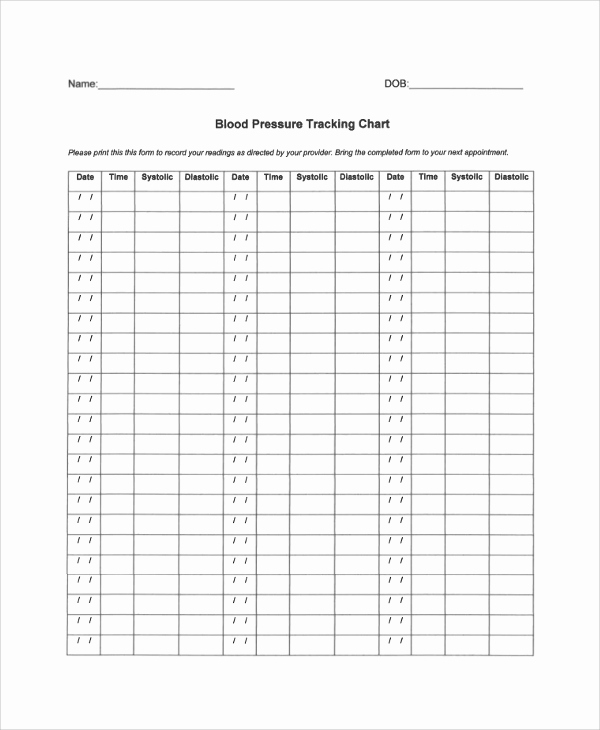 Blood Pressure Tracking Chart Lovely 9 Sample Blood Pressure Charts