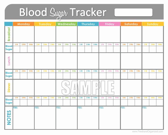 Blood Sugar Log Excel Beautiful Blood Sugar Tracker Printable for Health Medical