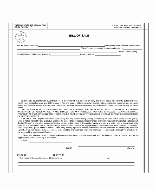 Business Bill Of Sale Awesome 8 Real Estate Bill Of Sale Examples In Word Pdf