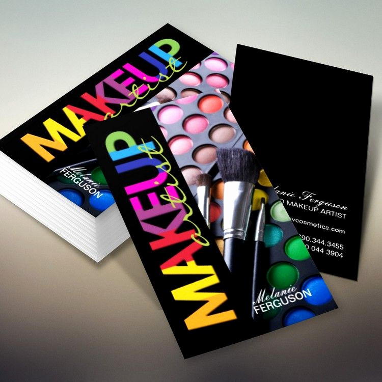 Business Cards for Artists Awesome Bold Makeup Artist Business Card