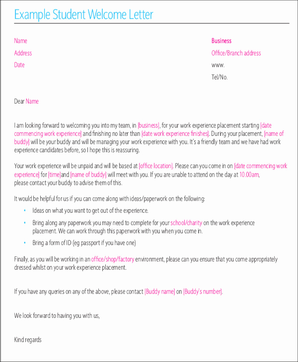 Business Letter Example for Students Awesome 8 Student Letter Templates 8 Free Sample Example