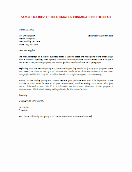 Business Letter Example for Students Beautiful 60 Business Letter Samples &amp; Templates to format A