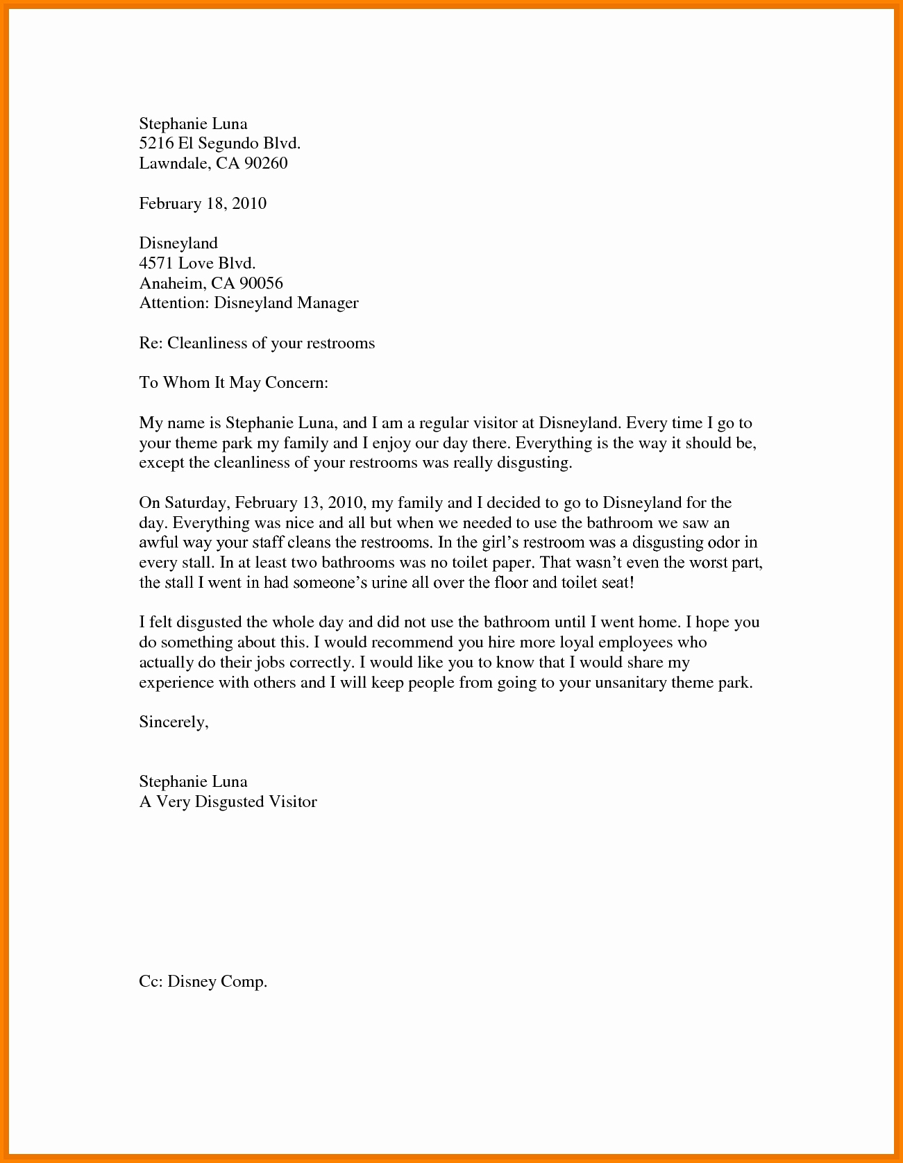 Business Letter Example for Students New Business Letter Sample for Students