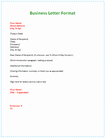 Business Letter format Example Best Of 60 Business Letter Samples &amp; Templates to format A