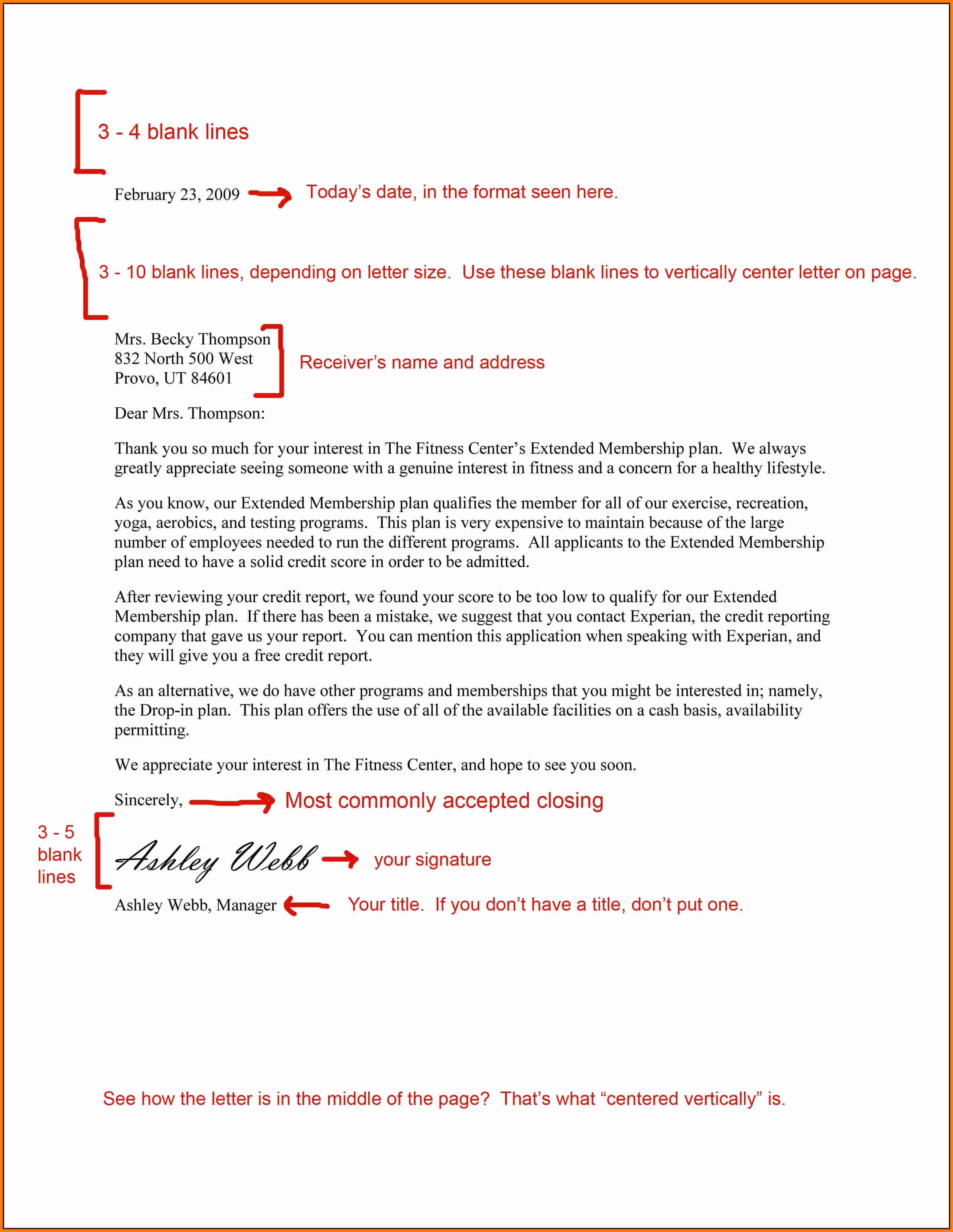 Business Letter format Example Fresh Image Result for Business Letter