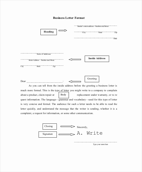 Business Letter Sample Pdf Beautiful Business Letter format 12 Free Word Pdf Documents