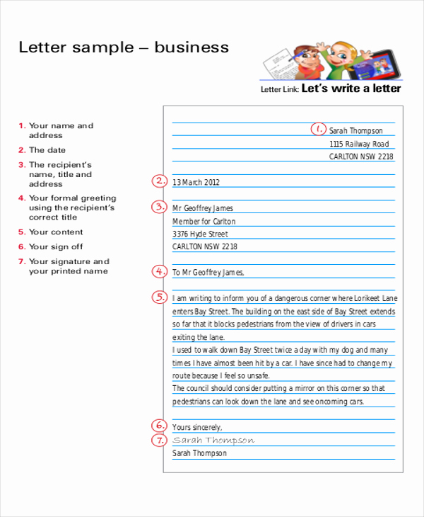Business Letter Sample Pdf New Letters In Pdf