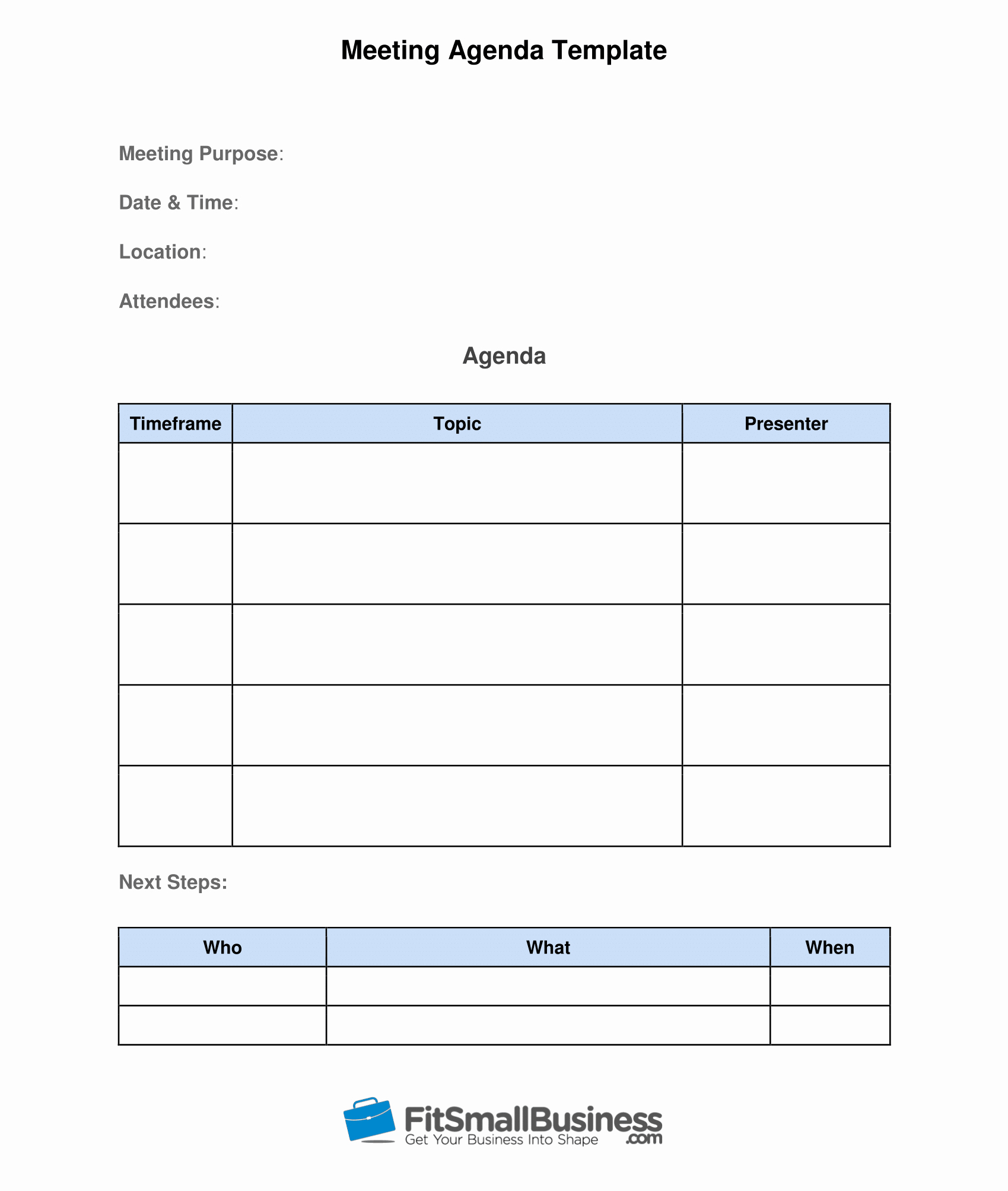 Business Meeting Agenda Template Beautiful How to Run Effective Meetings In 10 Steps [ Free Template]
