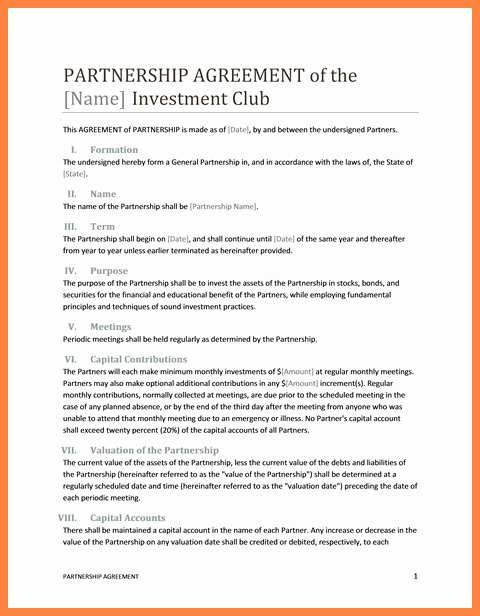 Business Partnership Agreement Template Best Of 10 Marketing Partnership Agreement Template