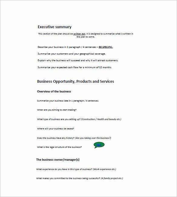 Business Plan Template Examples Luxury Small Business Plan Template 18 Word Excel Pdf Google
