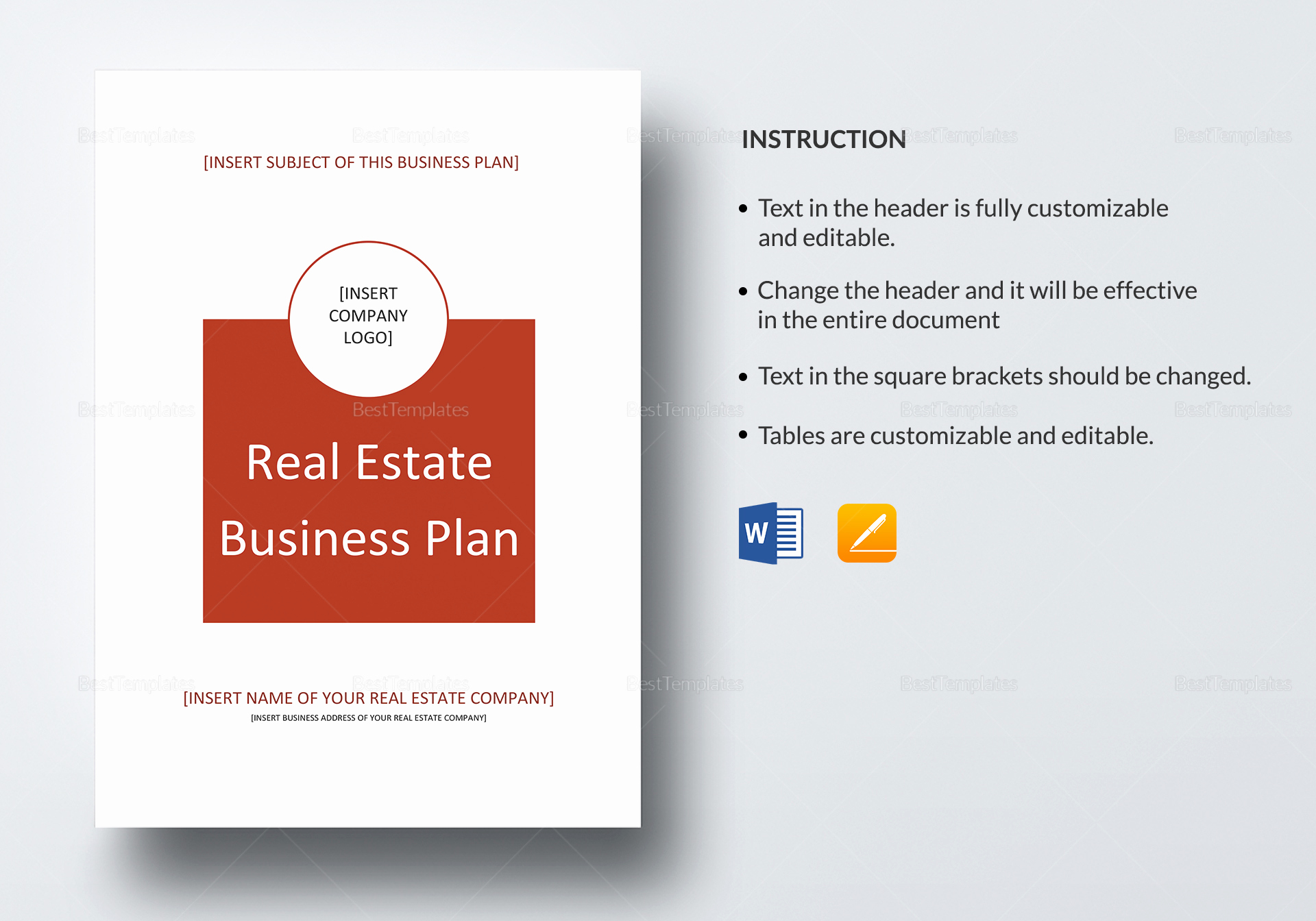 Business Plan Template Google Docs Inspirational Real Estate Business Plan Template In Word Google Docs