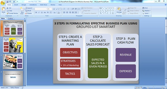 using powerpoint diagrams for making effective business plans