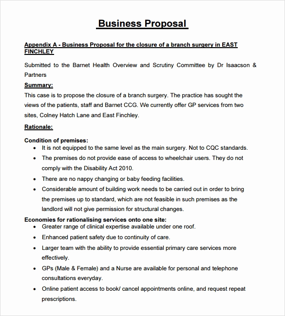 sample business proposal