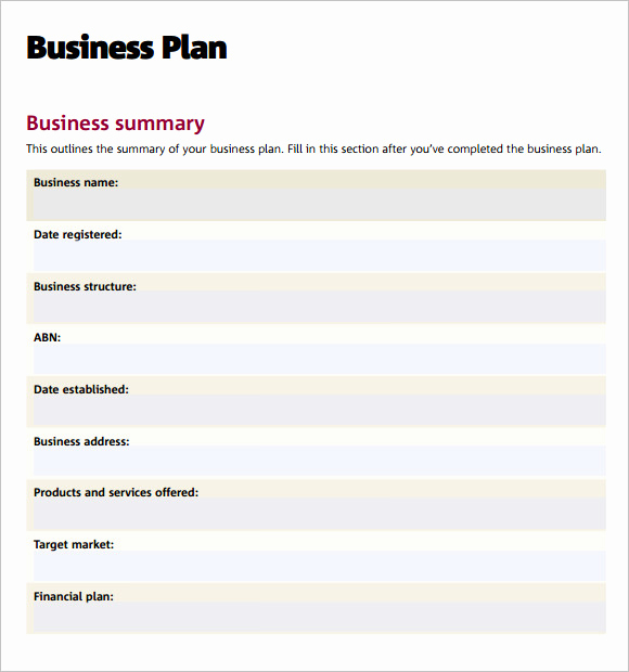 Business Proposal Sample Pdf New Business Plan Templates 6 Download Free Documents In