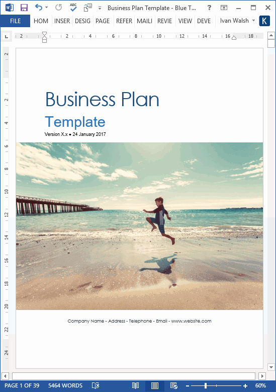 Business Proposal Template Word Lovely Business Plan Templates 40 Page Ms Word 10 Free Excel